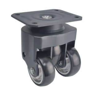 YZ02510 mid-range obstacle-crossing castor for 100kg loads with reinforced aluminum hubs.