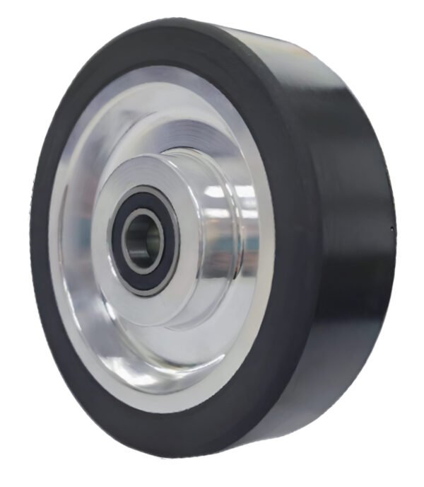 High-traction PU drive wheel with high-rebound tread for maximum AGV acceleration.