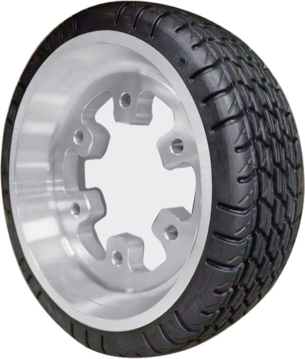 Non-Marking Cleanroom Drive Wheel with non-marking tread to protect high-end floor aesthetics in cleanroom environments.