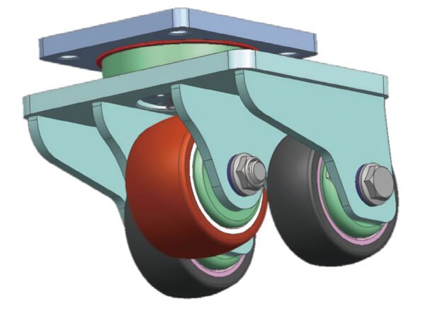 JQR06310 high-capacity robot castor with 400kg load rating and industrial reinforced housing.