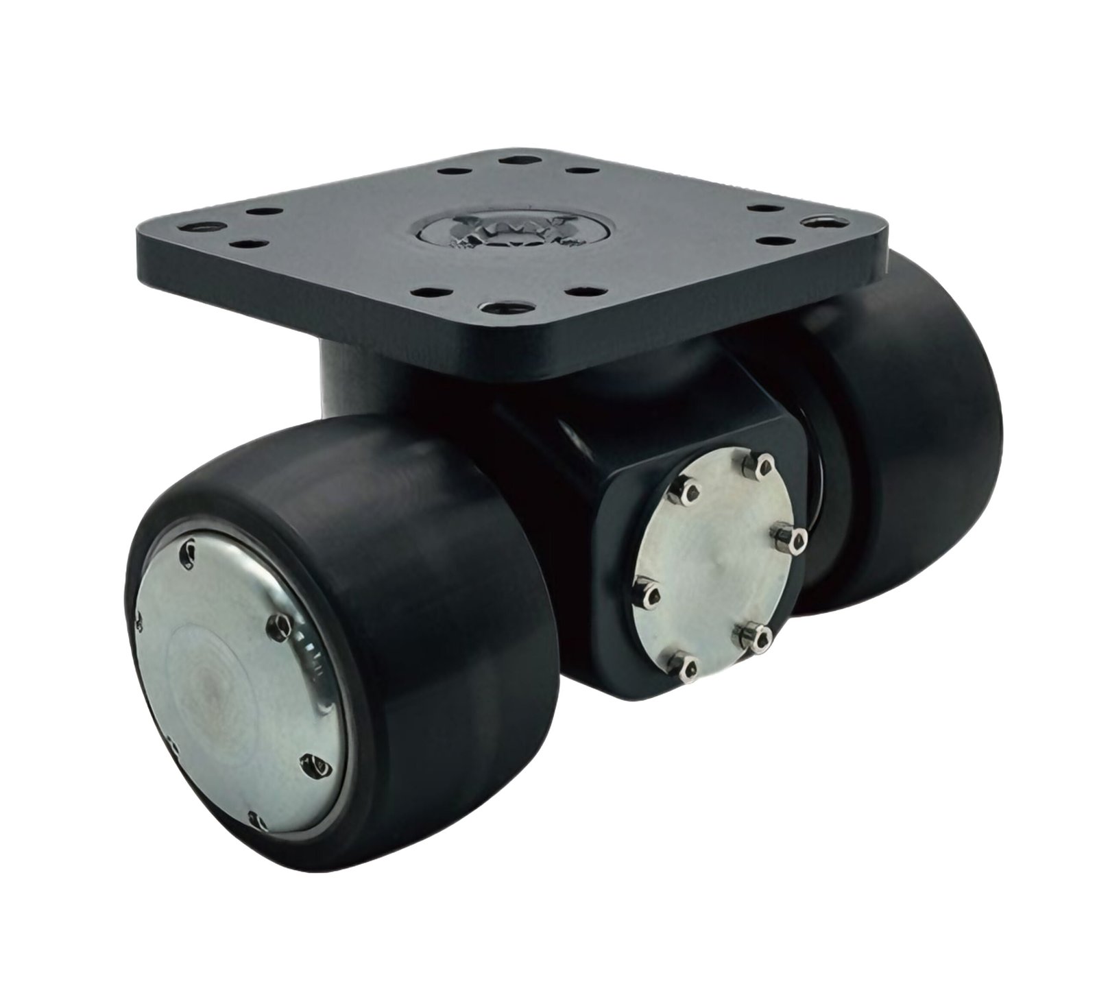 SY09310 self-balancing castor with 1000kg capacity, featuring industrial-grade spring housing and high-load PU tread