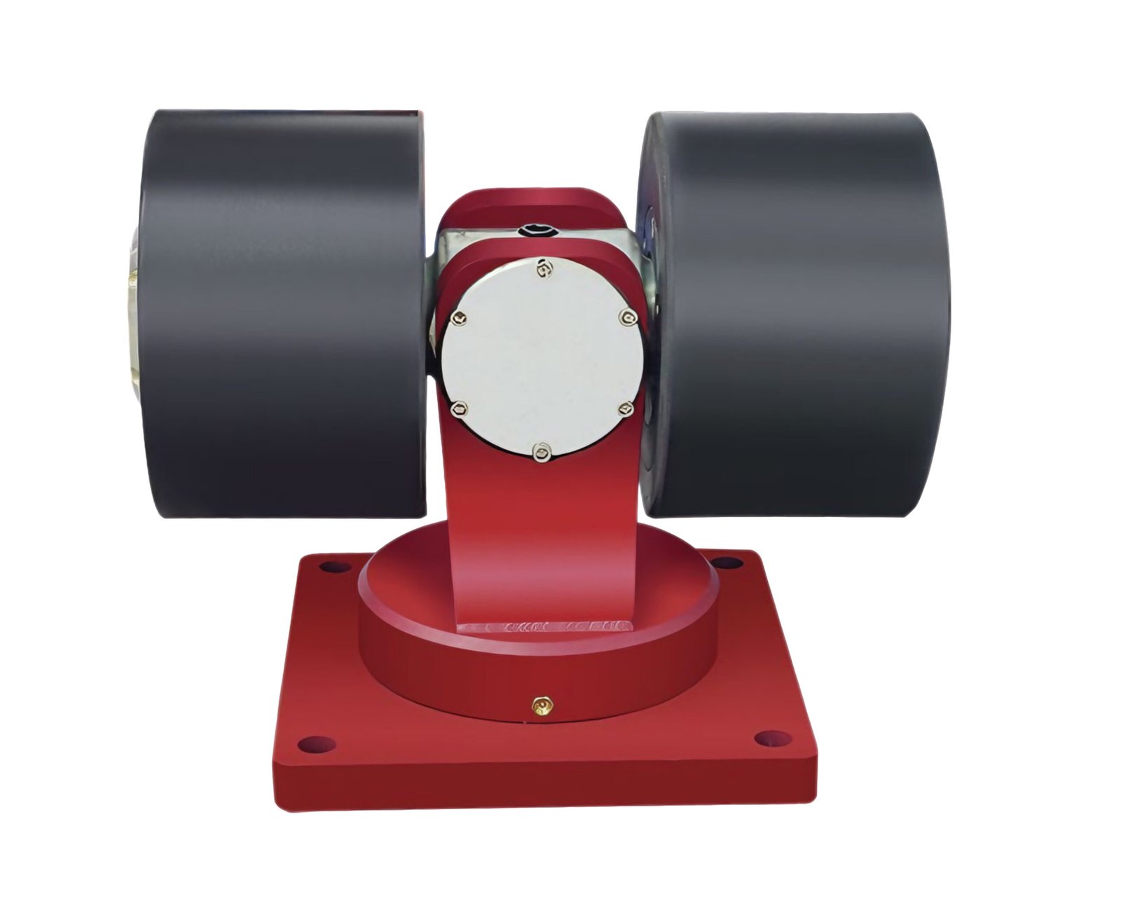 SY011310 self-balancing castor with 5,000kg capacity, featuring dual-spring architecture and forged steel housing.