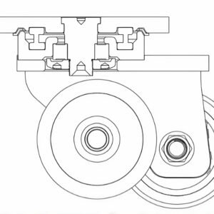 Internal structure of JQR06310 showing dual-race precision bearings and reinforced central axle for high loads.