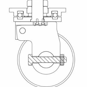 Internal cross-section of JQR06310 showing spring-loaded mechanism and precision ball-bearing swivel.