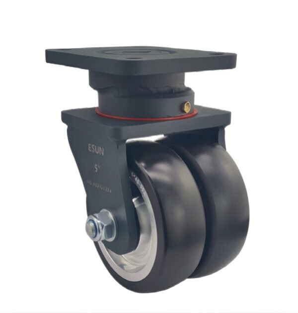 SH08310 heavy-duty double-swivel castor for customized AGV and AMR applications.