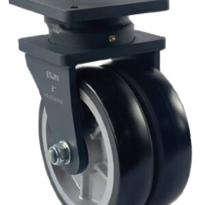 SH09310 super-heavy double swivel castor rated for 2000kg per unit, designed for super-heavy AGVs.