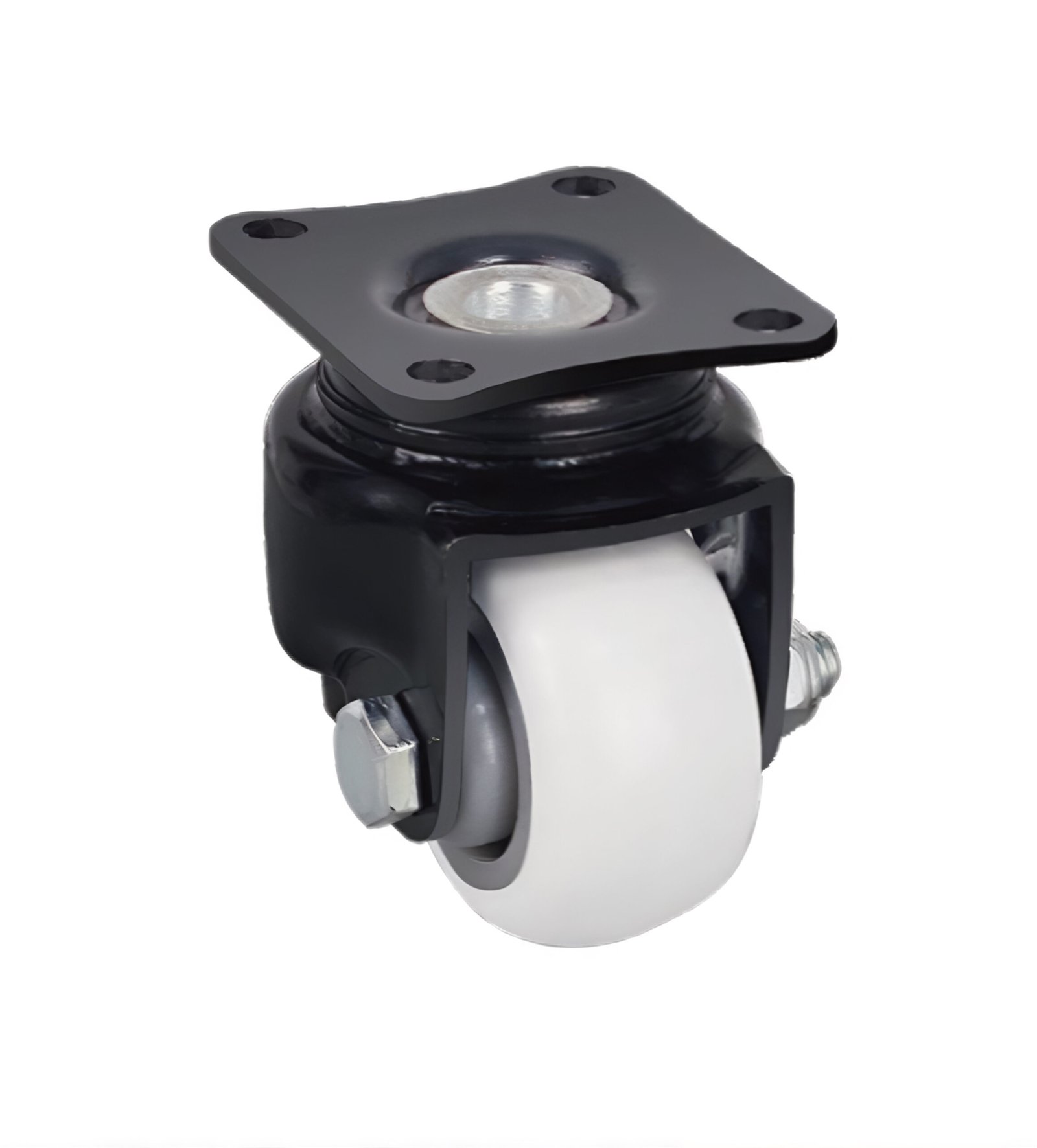 WH01310 light-duty cleanroom castor with stainless steel housing and ESD-safe wheel, 55kg capacity.