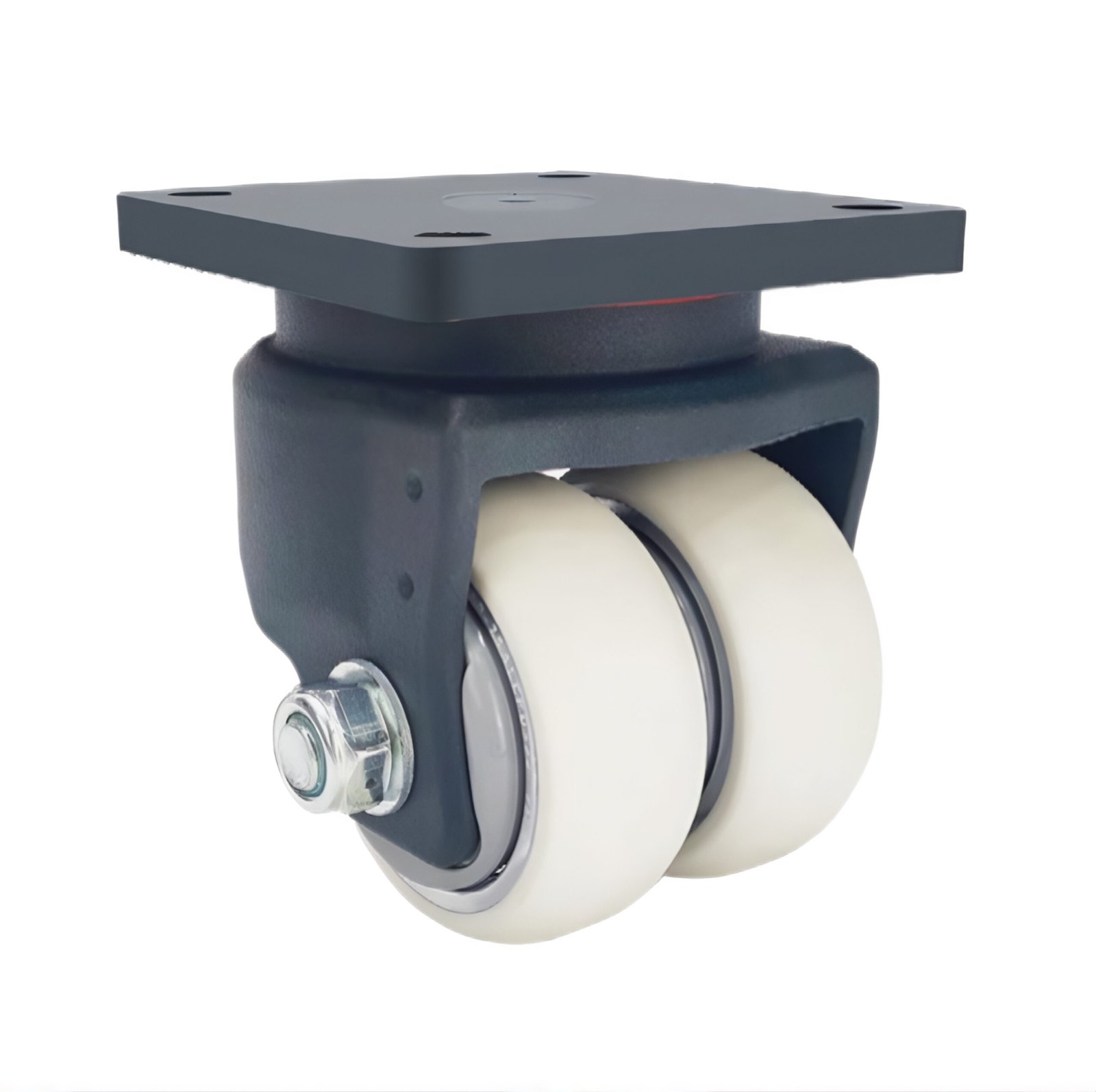 WH06210 medium-heavy cleanroom castor with thread-guards, 500kg capacity, and stainless steel housing.