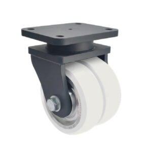 WH08310 heavy-duty cleanroom castor with thread-guards, 900kg capacity, and reinforced stainless steel housing.